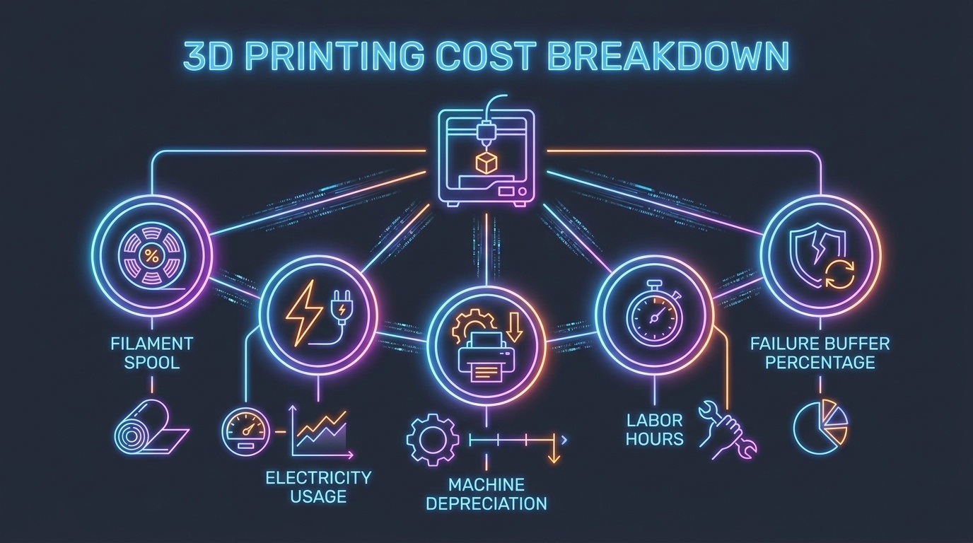 3D Print Cost Breakdown Visual